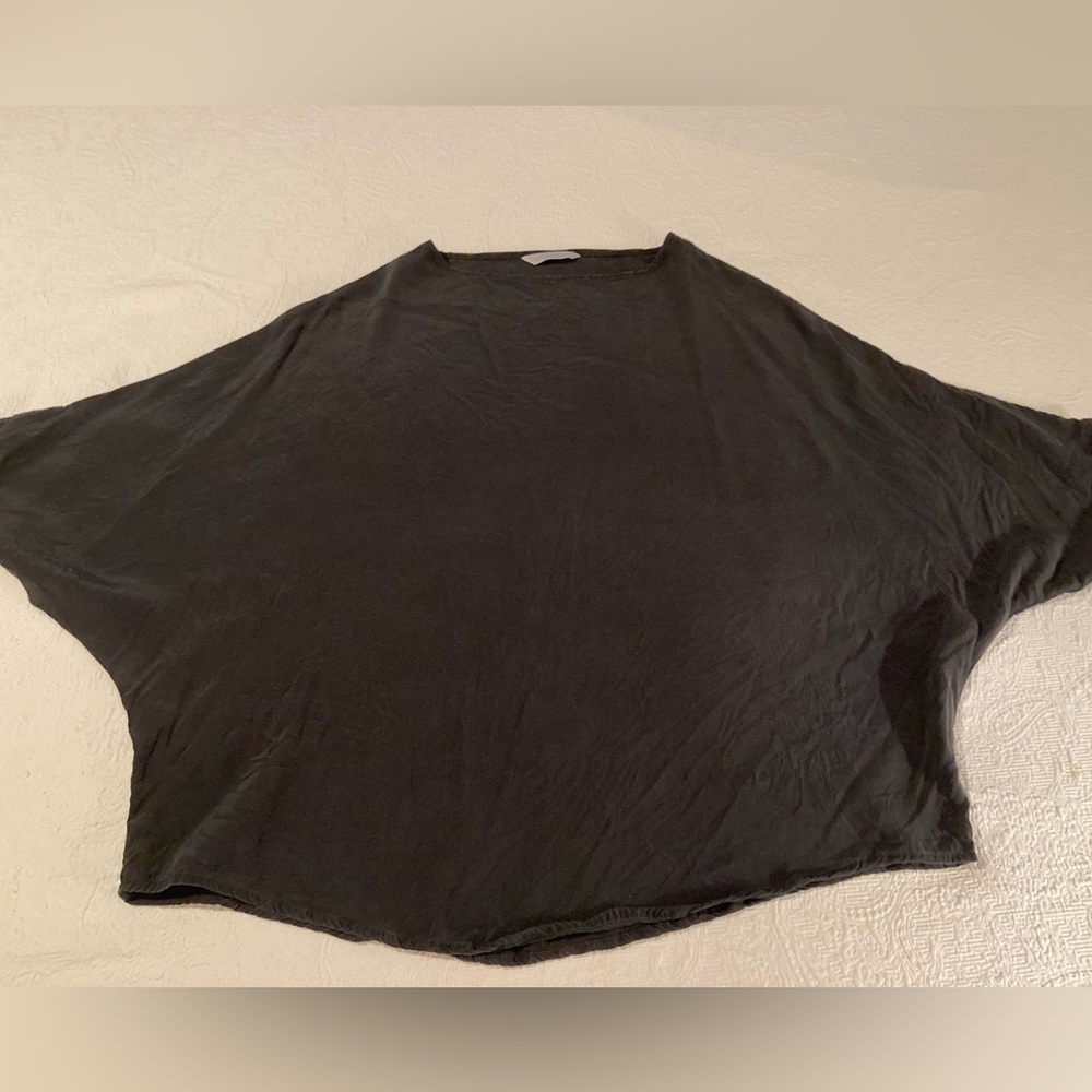 Elizabeth Suzann artist smock top black silk OS